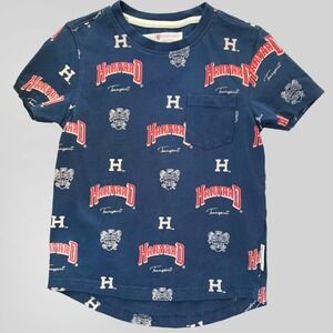 Harvard University Teamspirit Kids Navy Blue All Over Print Pocket T-Shirt 3-4Y